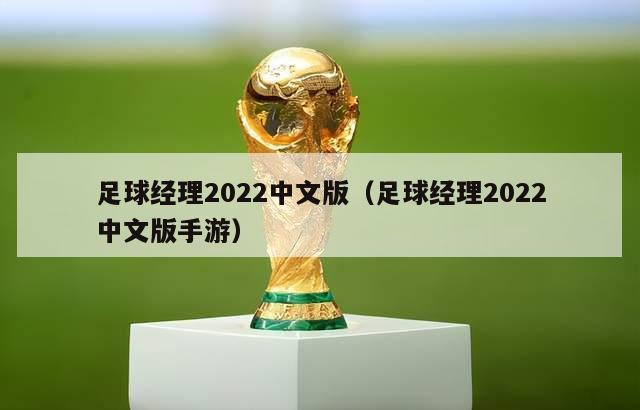 足球经理2022中文版（足球经理2022中文版手游）