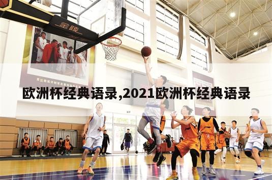 欧洲杯经典语录,2021欧洲杯经典语录